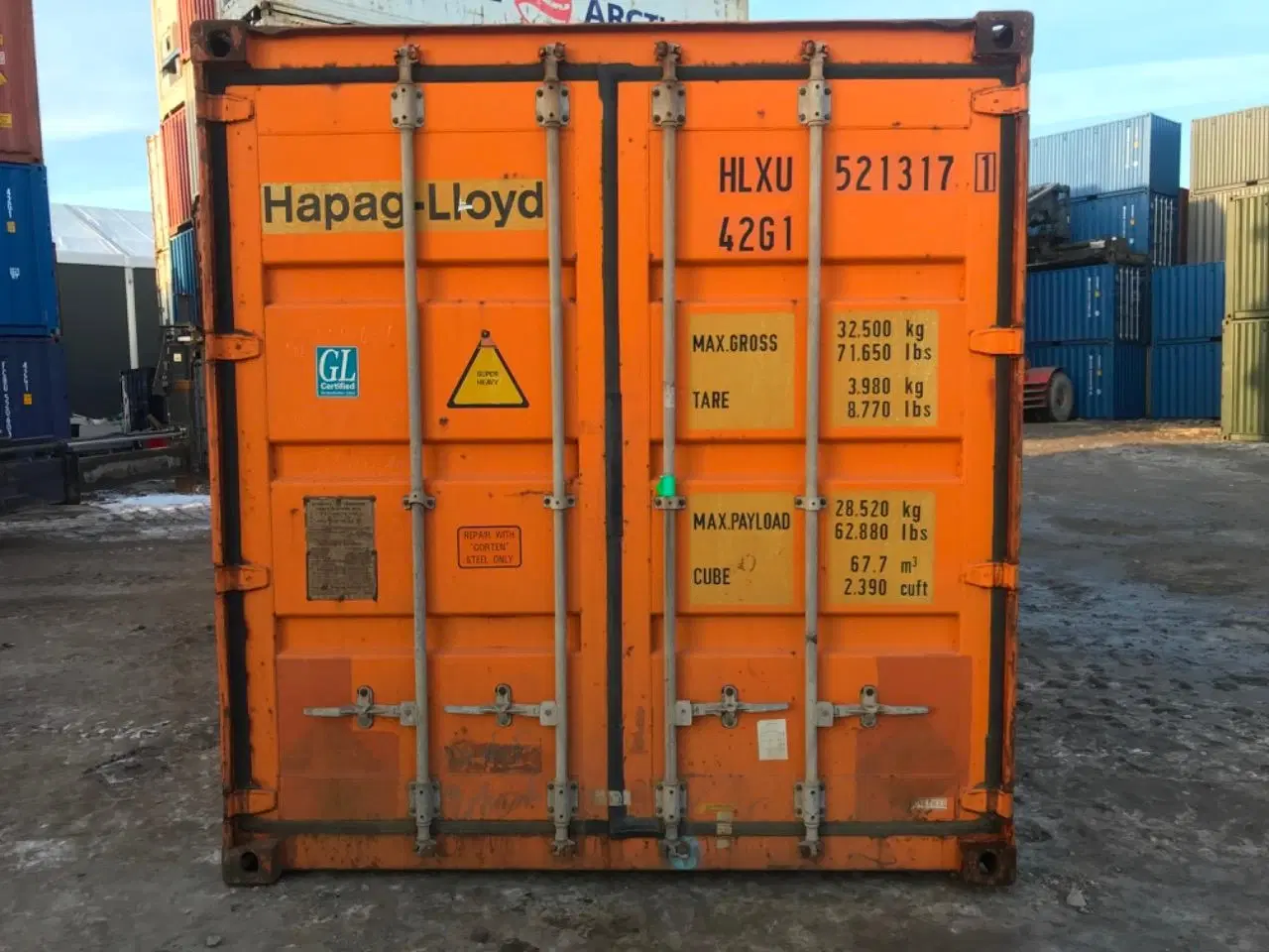 Billede 1 - 40 fods container ( billig ) ID: HLXU 521317-1