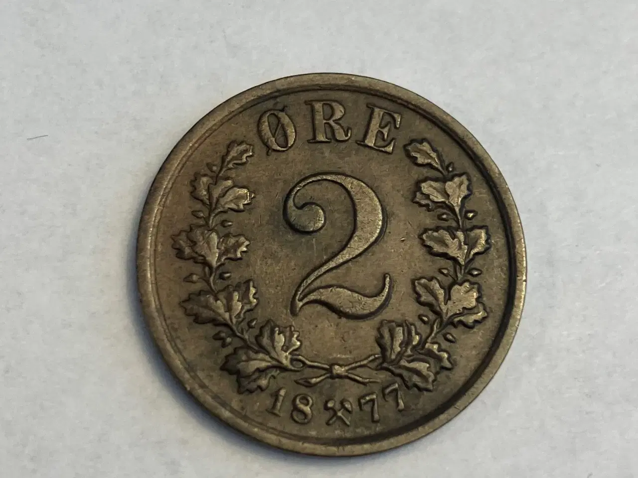 Billede 1 - 2 Øre 1877 Norge