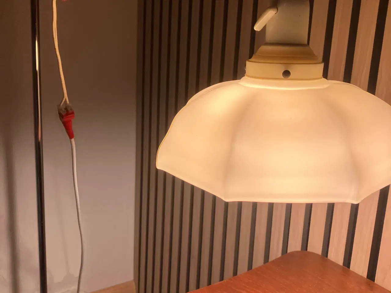 Billede 1 - Antik åben glaspendel fra 1920'erne