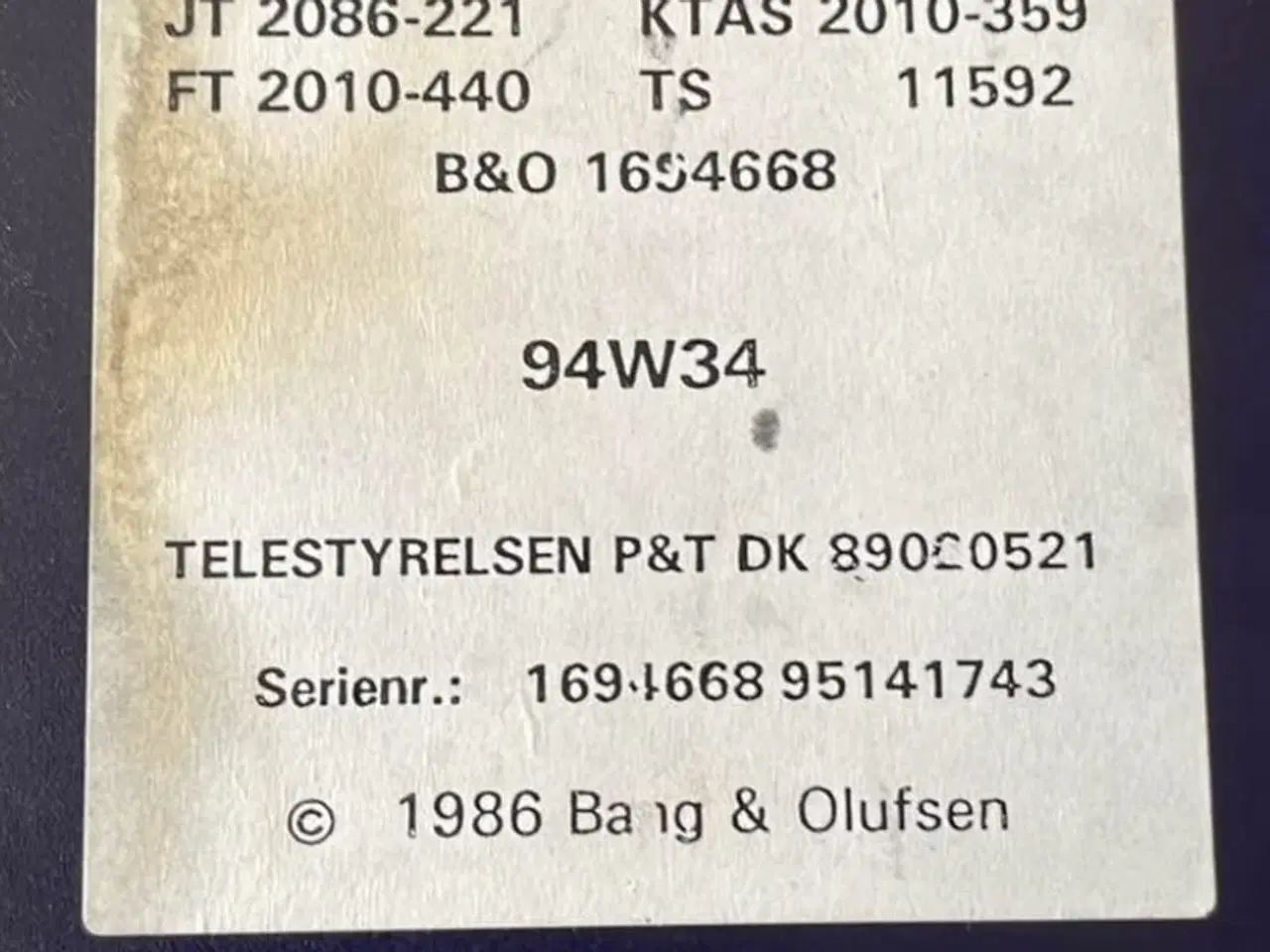 Billede 5 - Reto Bang og Olufsen tlf