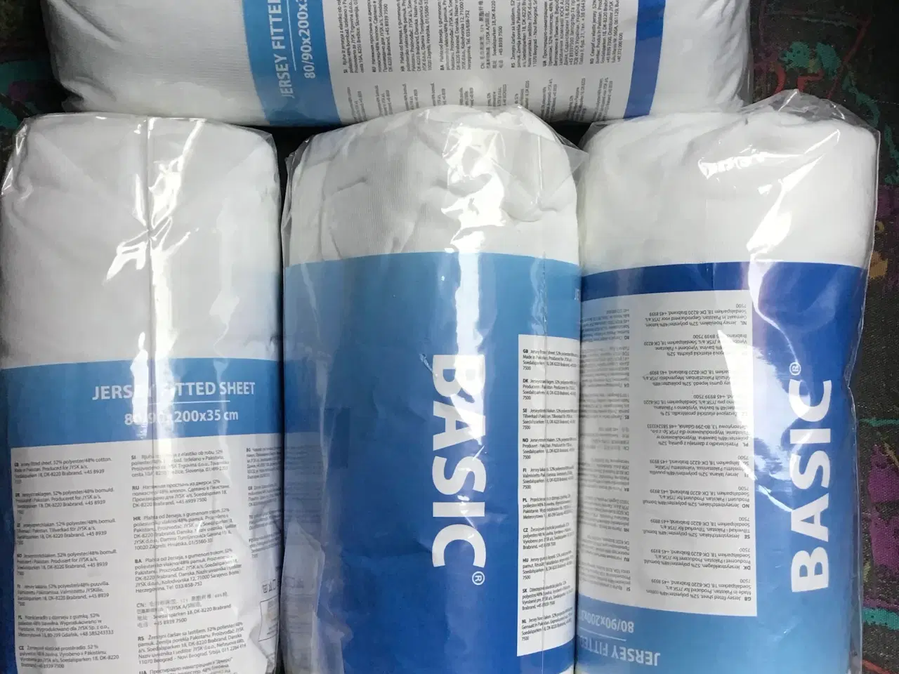 Billede 1 - 4 stk hvide Jersey lagner