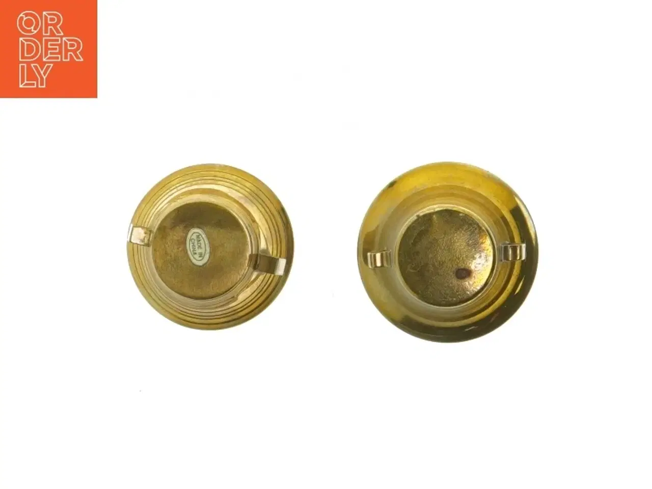 Billede 3 - To messingbægre (str. Ø. 6,5 cm. længde. 6 cm)