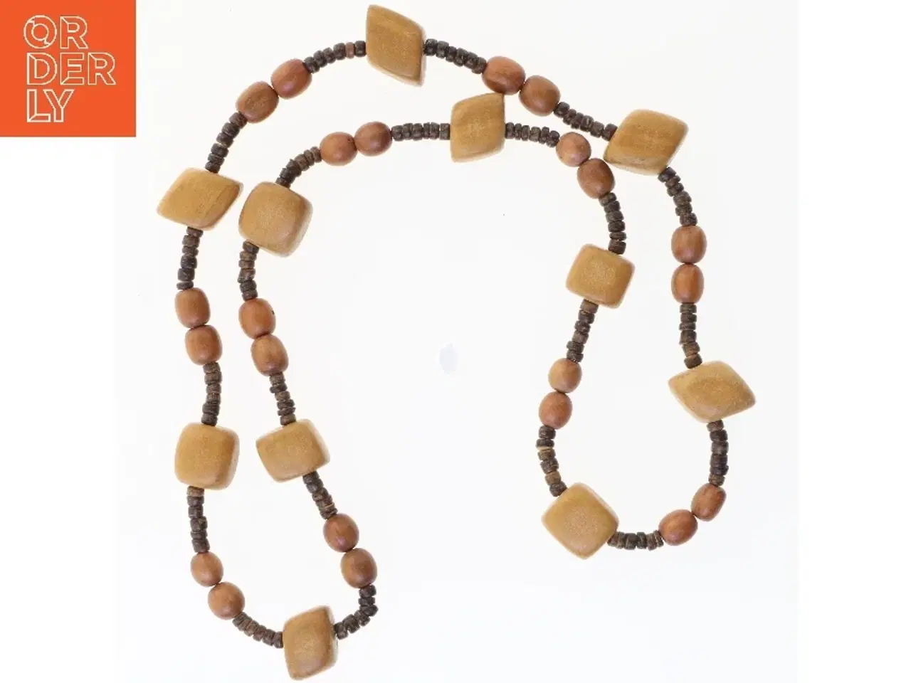 Billede 1 - Træperlekæde (str. 86 cm)