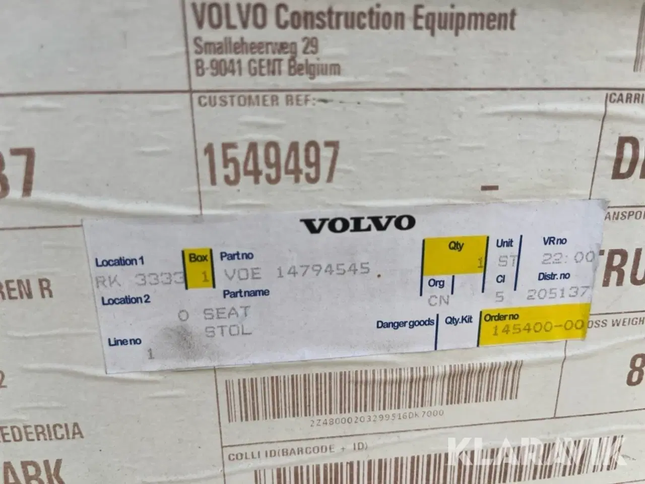 Billede 3 - Sæde Volvo