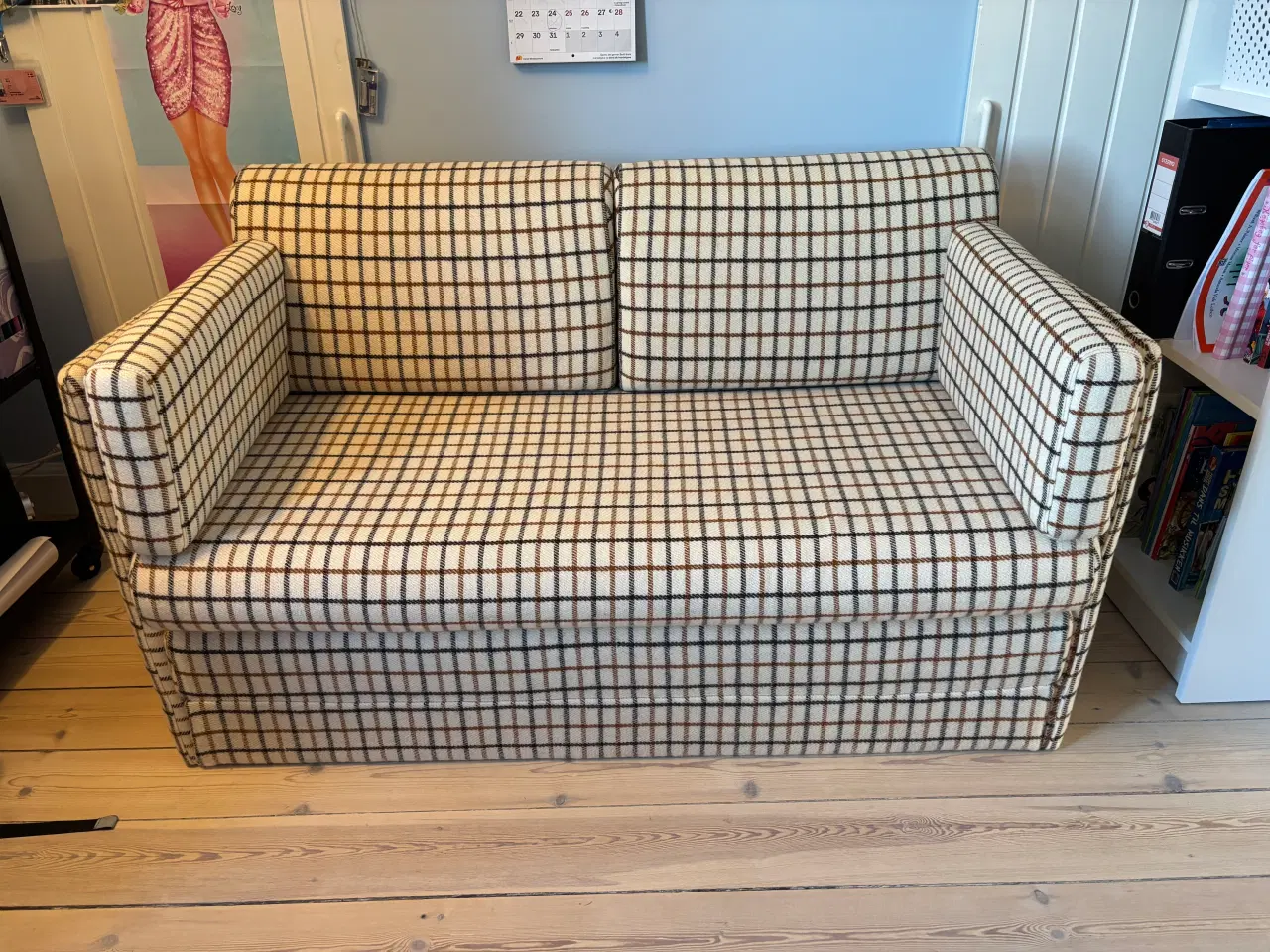 Billede 2 - Lækker sovesofa i  “hestedækken” stof