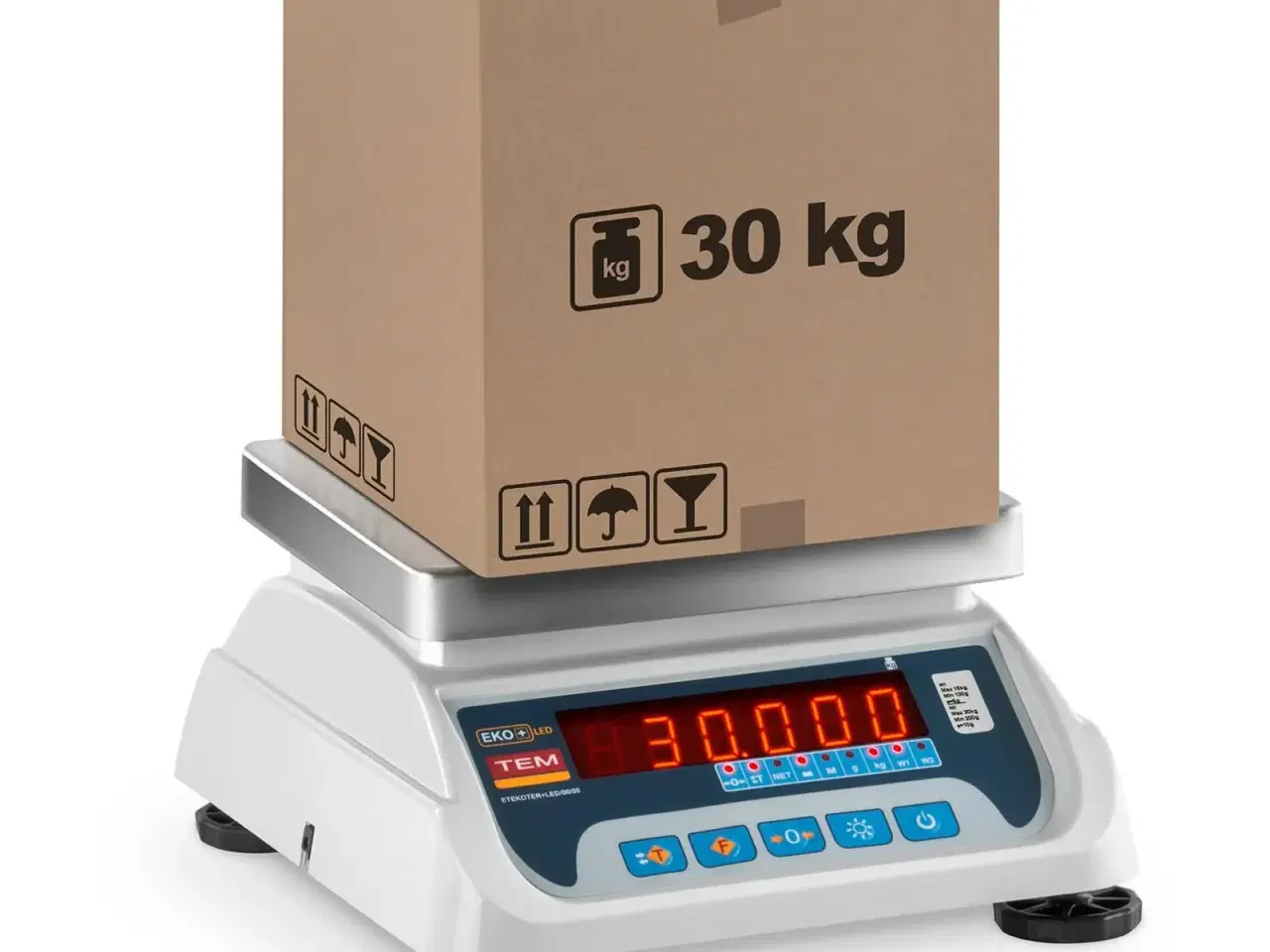 Billede 1 - Butiksvægt – 15 kg/ 5g – 30 kg/10 g – LED