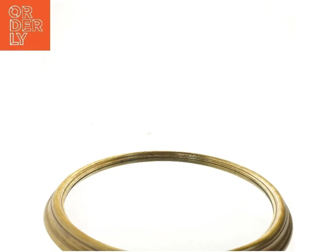 Billede 3 - Ovalt spejl med guldramme (str. 77x57 cm)