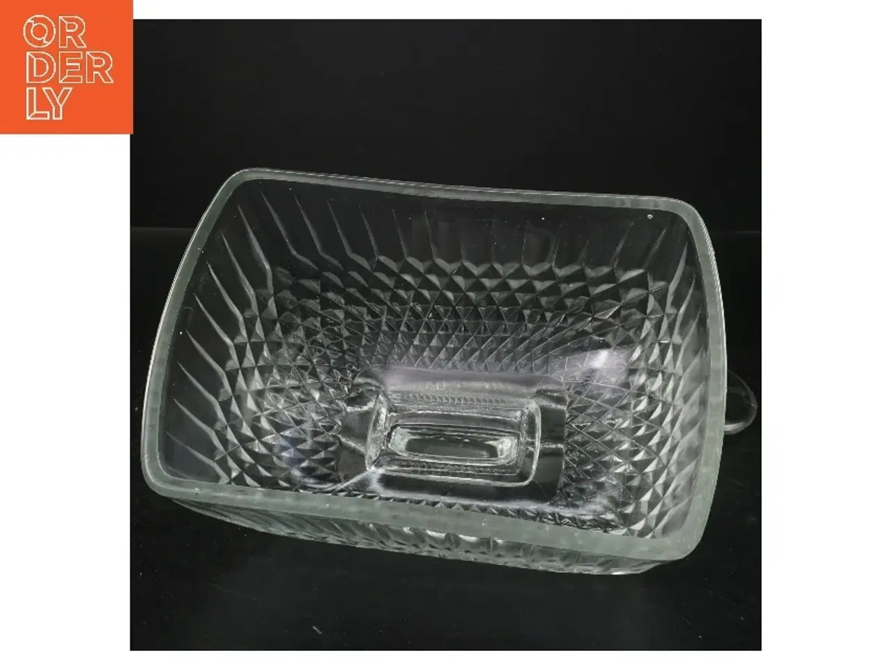 Billede 2 - Vintage Glas Smørskål med låg (str. 27x15&19x12x12 cm)