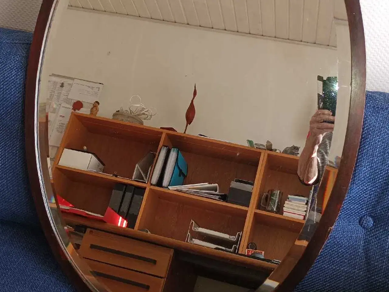 Billede 1 - Maghoni facetslebet spejl