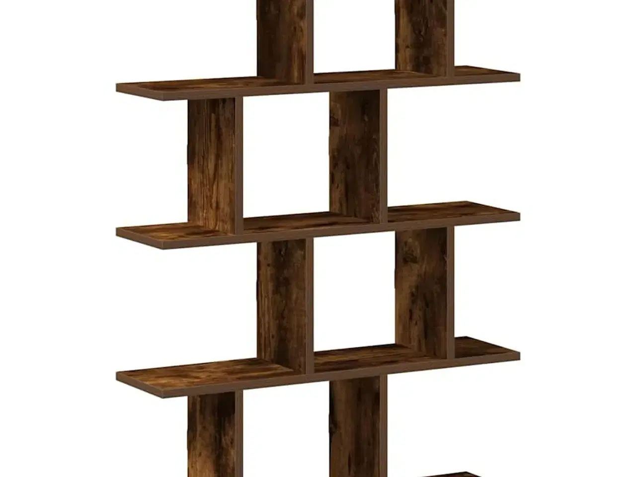 Billede 2 - Vægreol med 12 rum konstrueret træ røget egetræsfarve