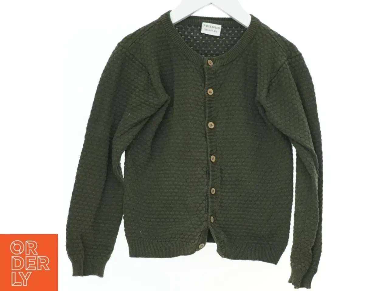 Billede 1 - Grøn cardigan med knapper fra Friends (str. 128)