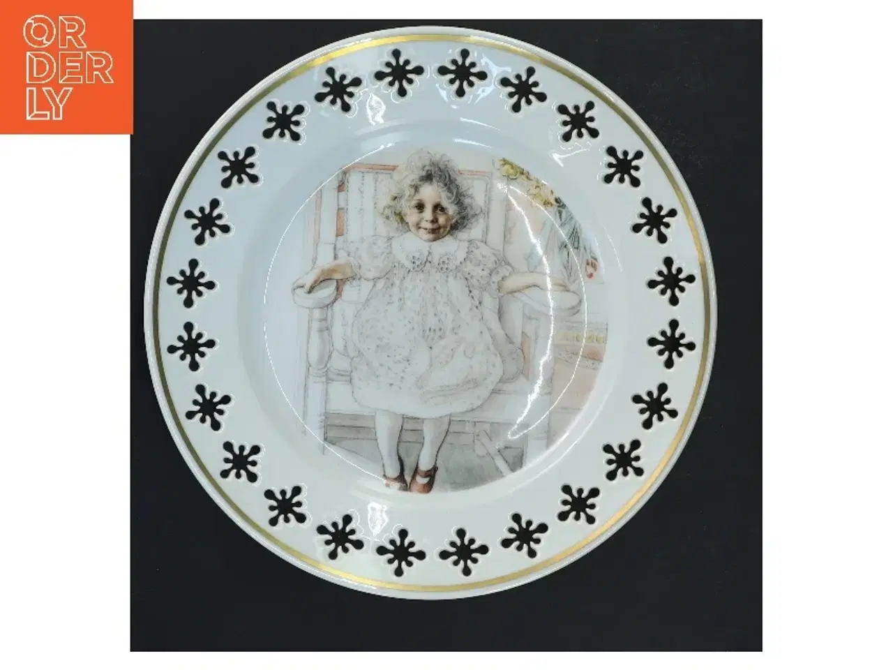 Billede 1 - Dekorativ tallerken med portræt fra B&G (str. Ø 22 cm)