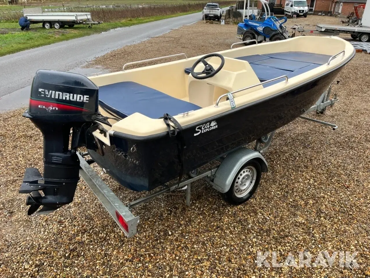 Billede 4 - Båd Sea Explorer med Evinrude 35 hk og trailer