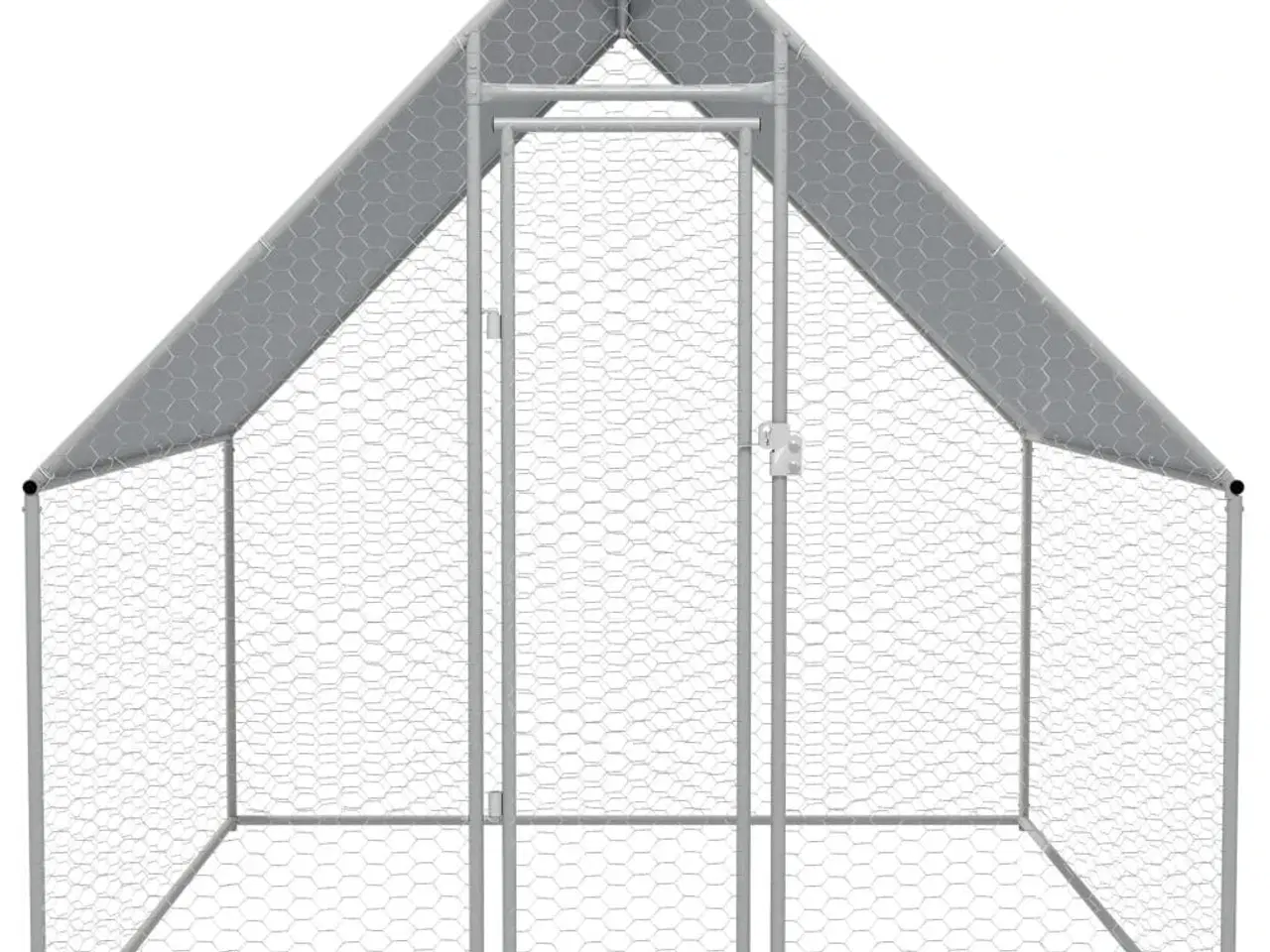 Billede 2 - Udendørs hønsebur galvaniseret stål 2 x 2 x 1,92 m