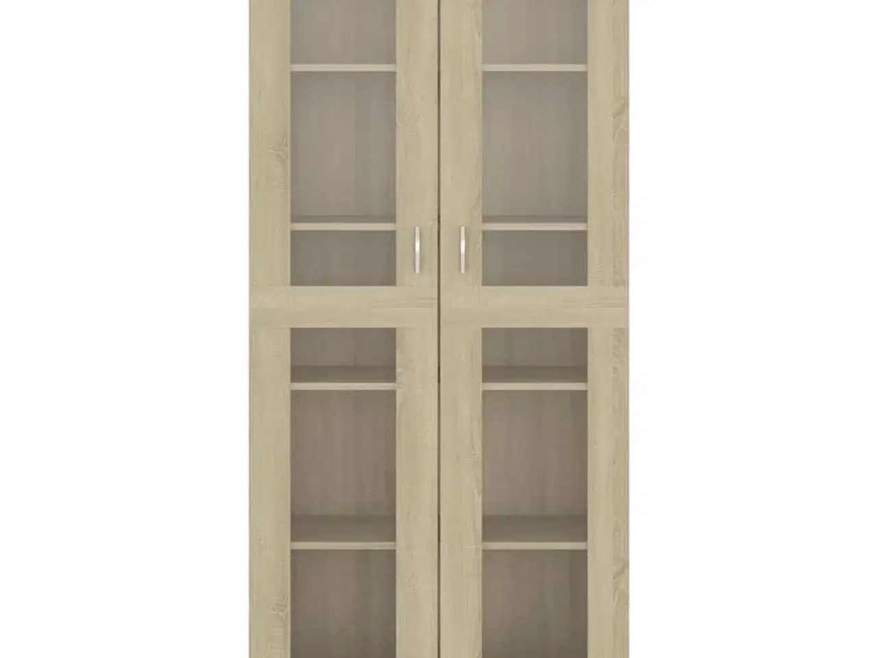 Billede 5 - Vitrineskab 82,5x30,5x185 cm konstrueret træ sonoma-eg