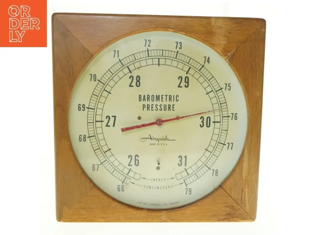 Billede 1 - Vintage Airguide Barometer fra Fee And Stemwedel Inc. Chicago (str. 35 x 35 x 12 cm)