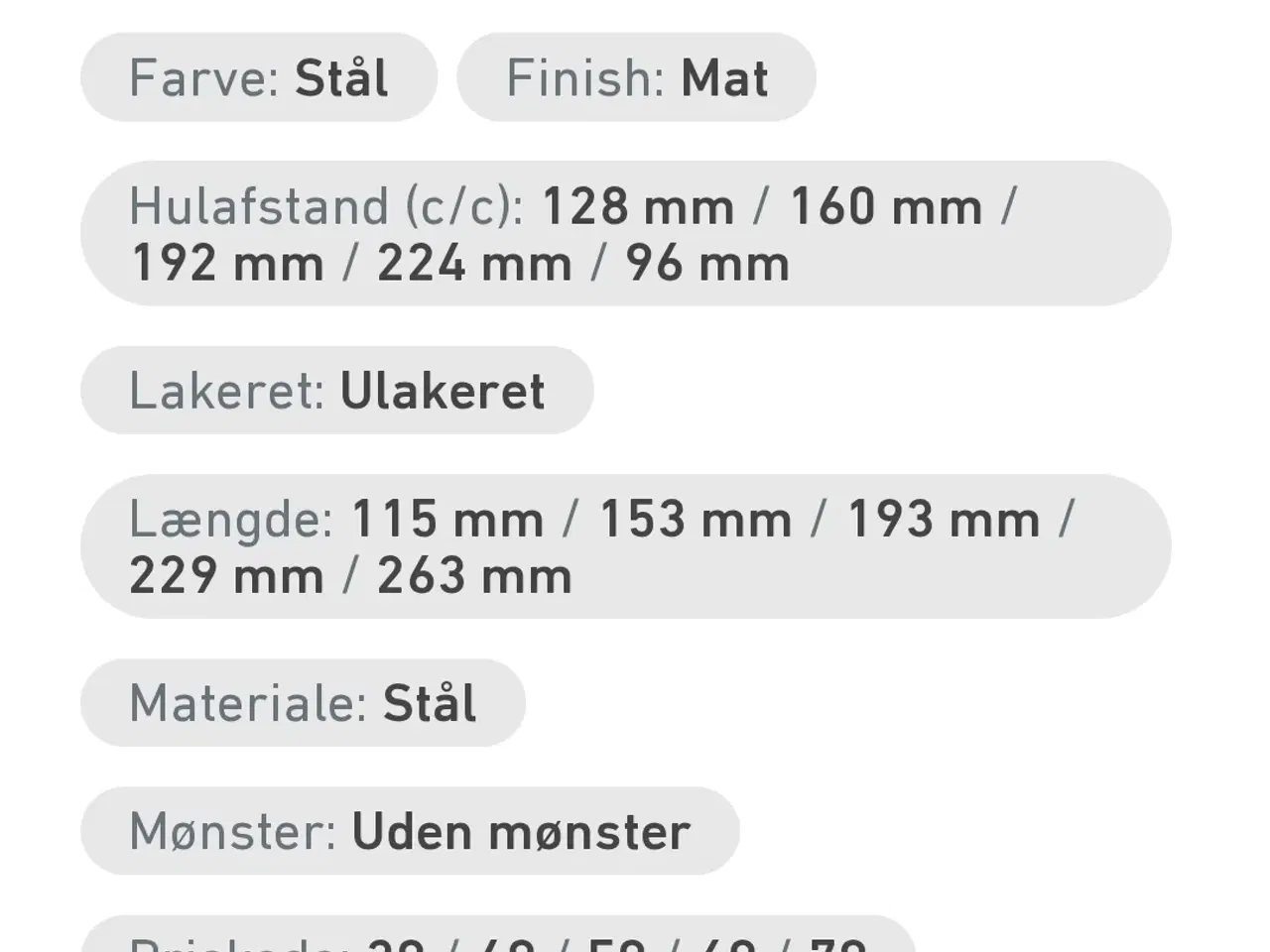 Billede 8 - Køkkengreb, håndtag, mat grå