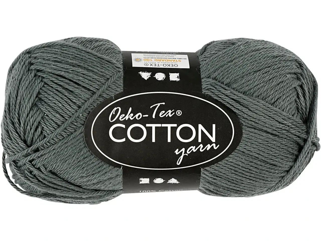 Billede 1 - Bomuldsgarn 8/4 - Grå, 170 m, 50g til strik og hækling