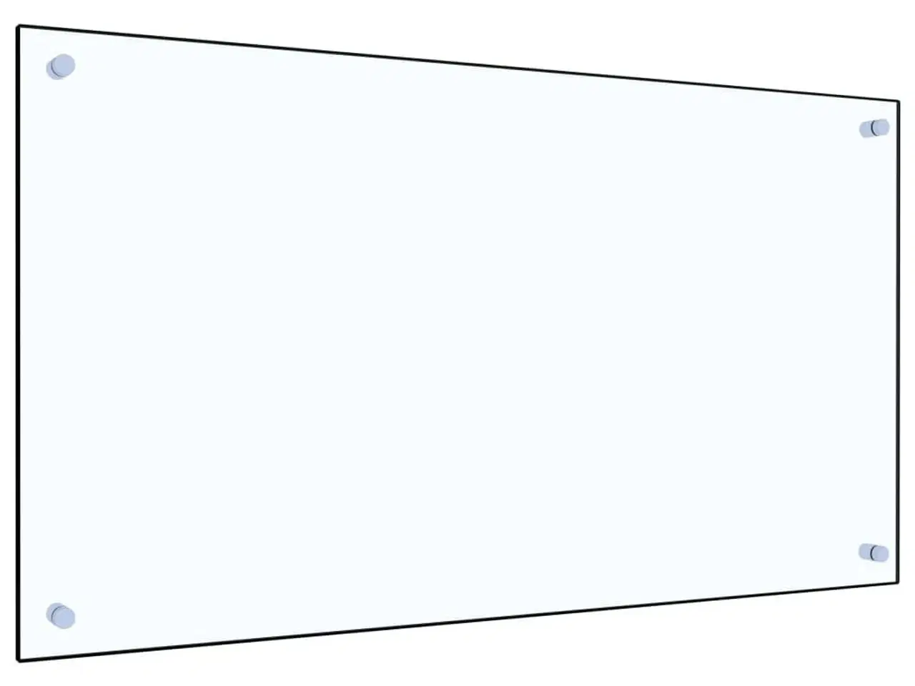 Billede 2 - Stænkplade 90x50 cm hærdet glas gennemsigtig