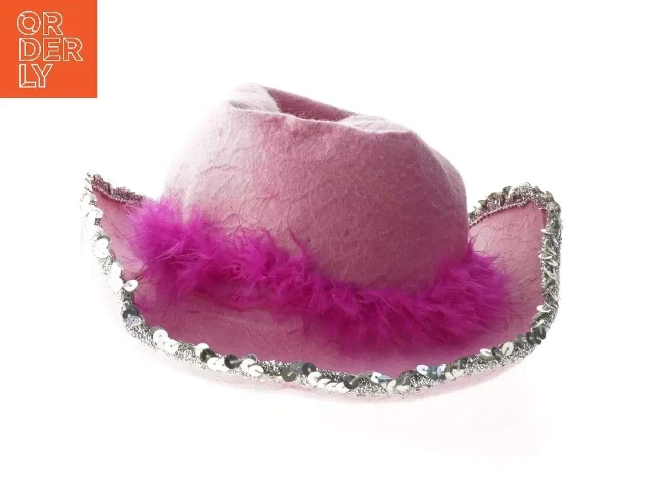 Billede 2 - Pyntet cowboyhat i lyserød (str. Ø 20 cm)