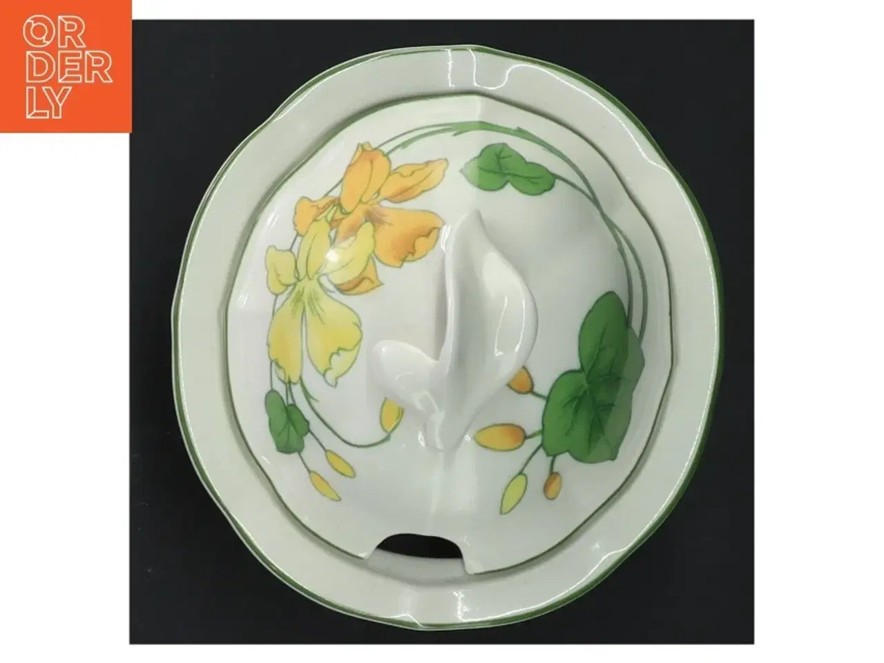 Billede 4 - Porcelæns sukker skål med blomster fra Villeroy & Boch (str. H. 11 cm, ø. 10,5 cm)