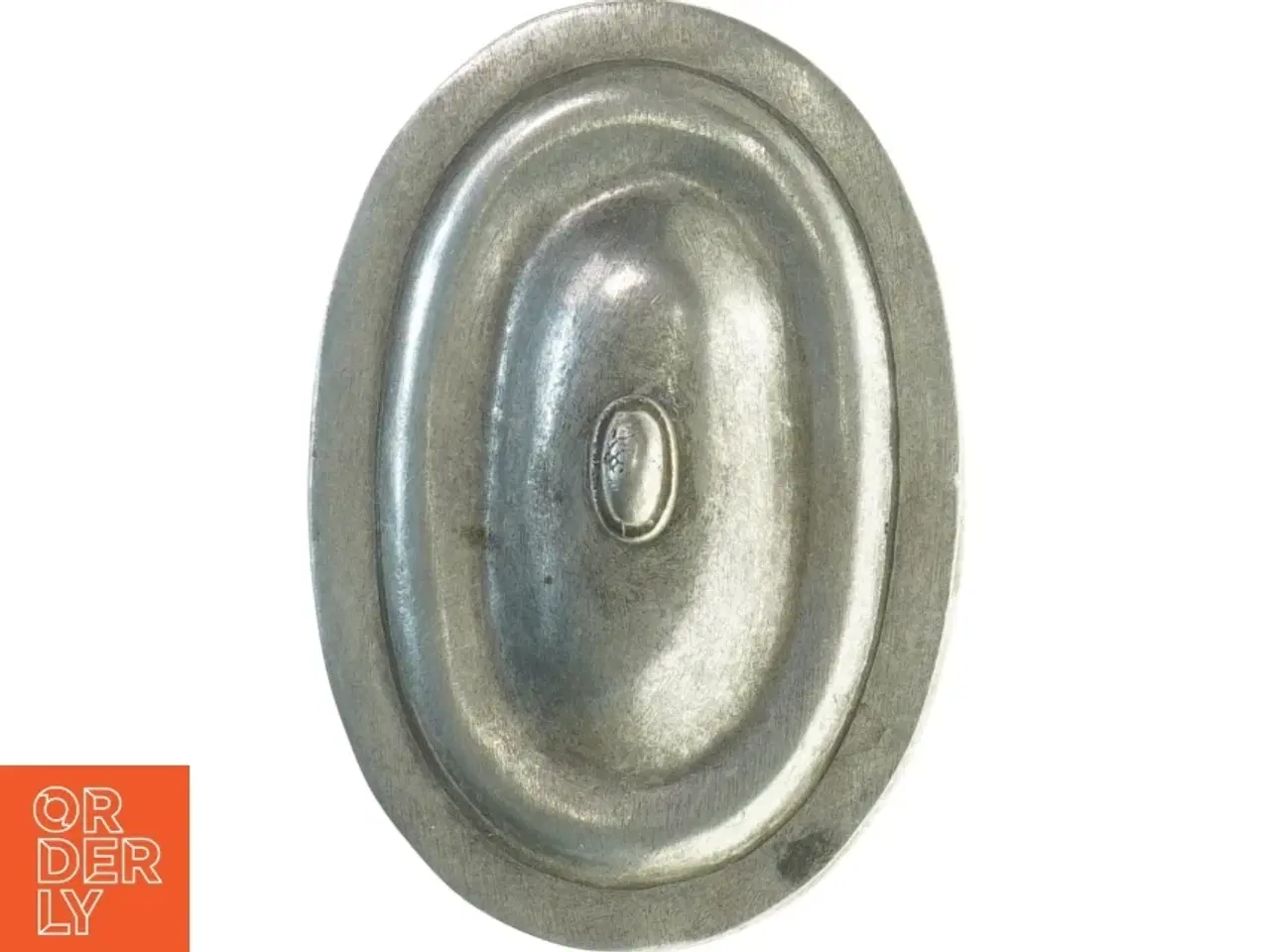 Billede 4 - Oval metalæske med låg (str. 13,5x9x6 cm)