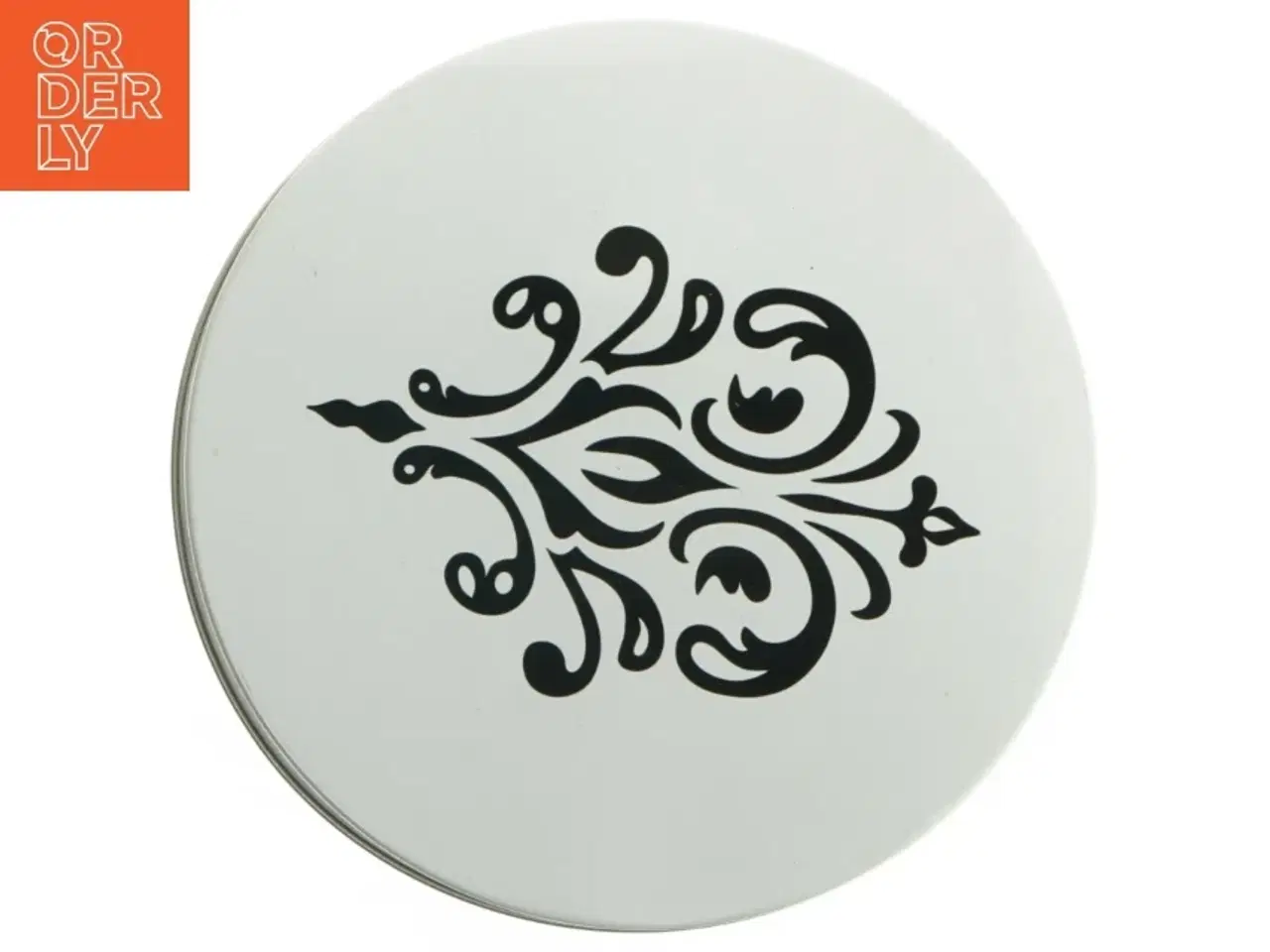 Billede 3 - Metal kagedåse med mønster fra Pandora (str. Ø 23 cm)