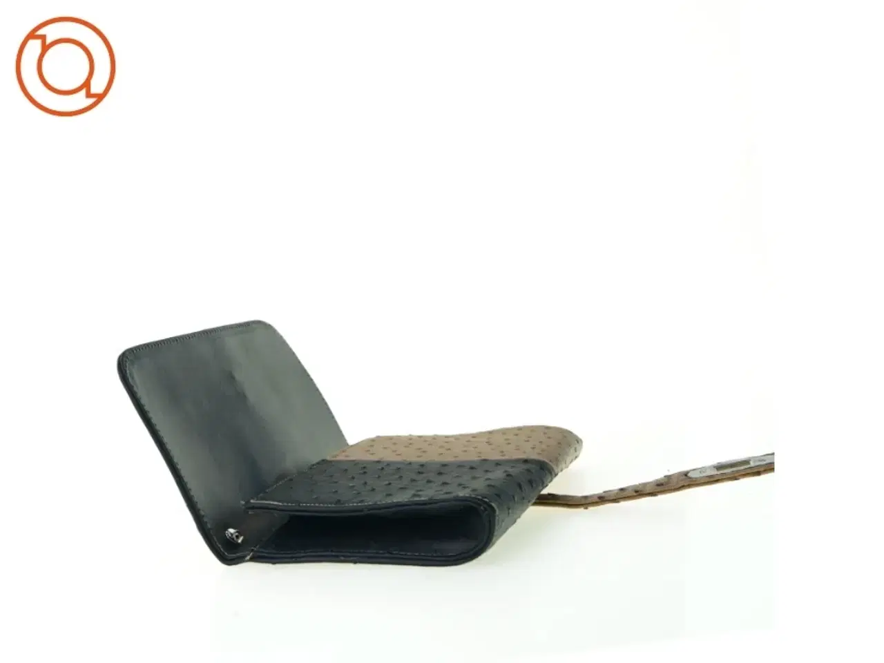 Billede 4 - Strudseskind præget Læder Clutch / Pung (str. 27 x 17 cm)