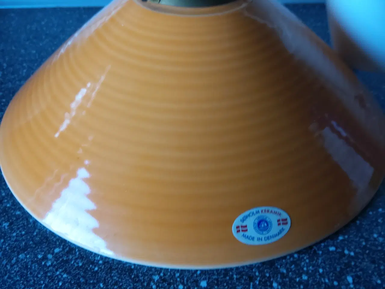 Billede 2 - Orange loftlampe pendel I keramik