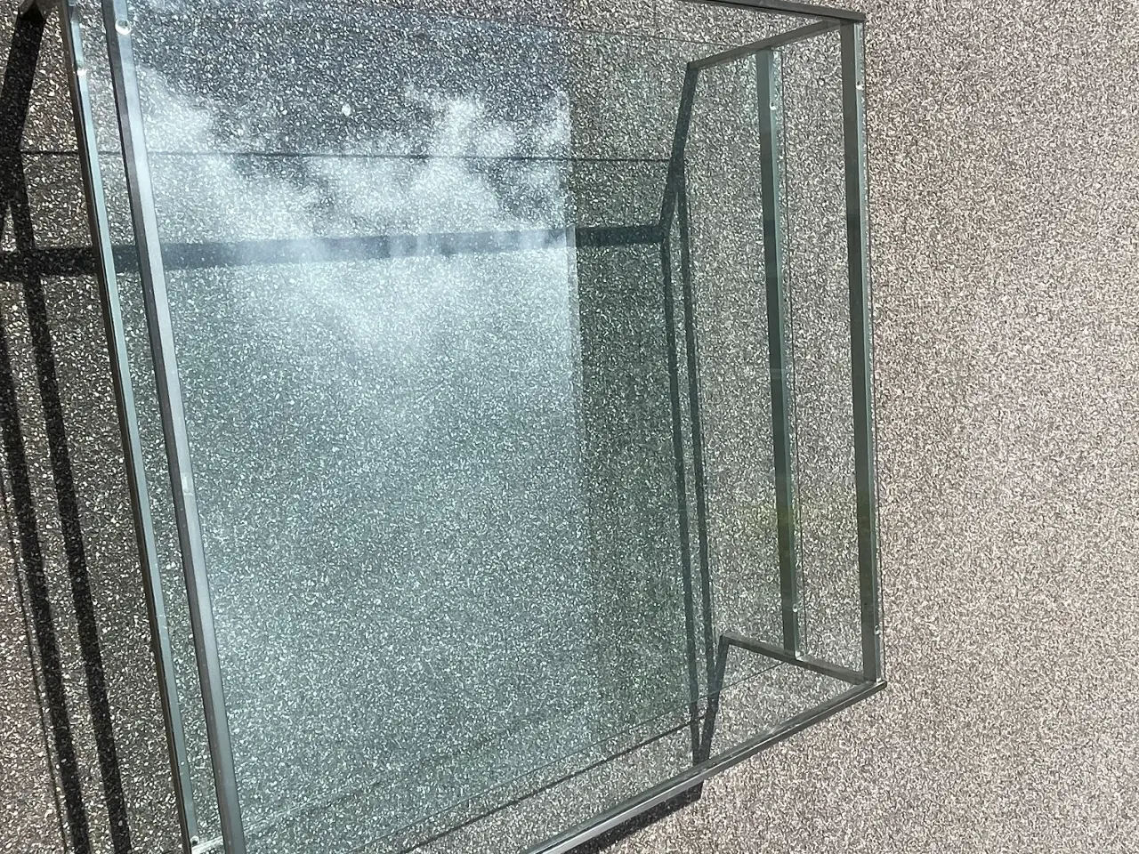 Billede 6 - Kvadratisk glas sofabord med aluminiumsstel