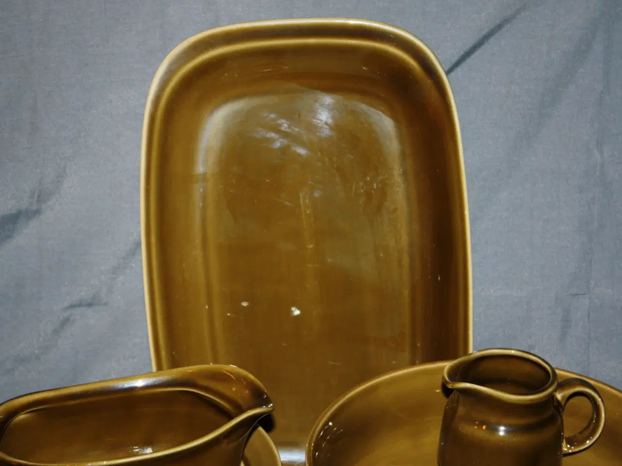 Billede 4 - Retro grøn stel tallerken, fad, skål