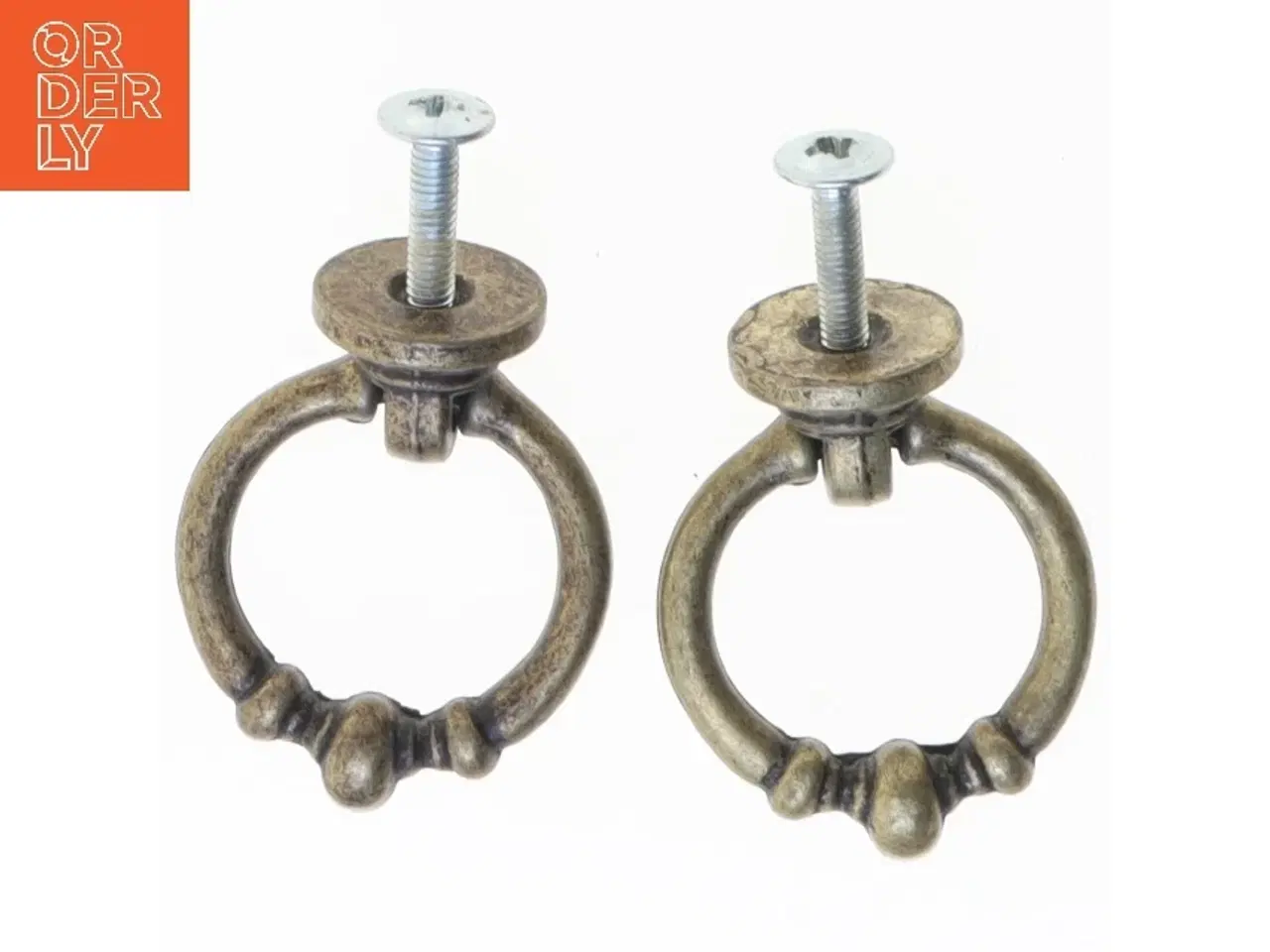 Billede 1 - Messingfarvede skuffegreb (str. 4,5 cm)