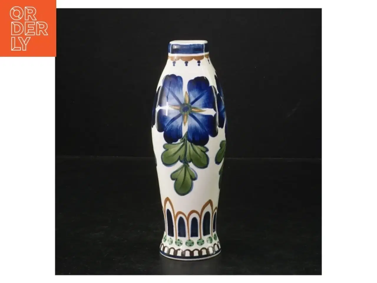 Billede 2 - Blomstermalet keramikvase (str. 17 cm)