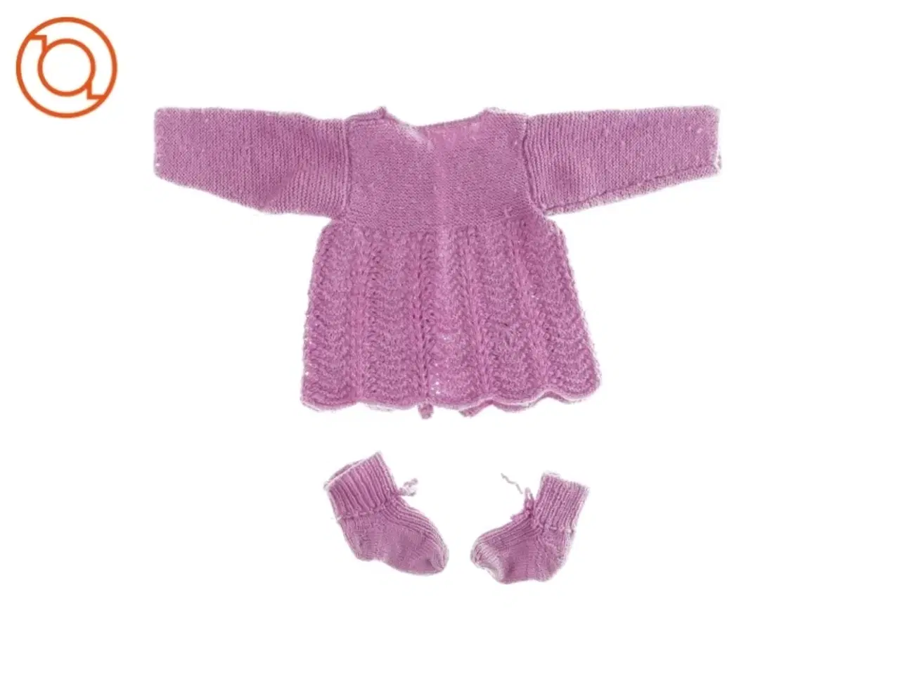 Billede 2 - Hjemmestrikkede cardigan og sokker (str. ca. 6 måneder)