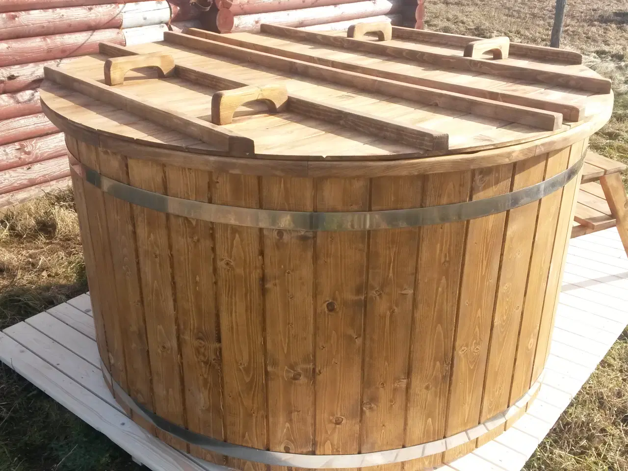 Billede 6 - Vildmarksbadene  af grantræ 180 cm diameter kun fo