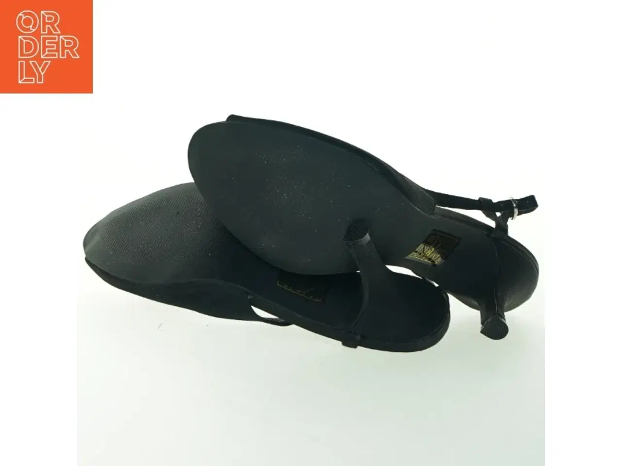 Billede 2 - Sorte højhælede sandaler med dekoration fra Betty Blue (str. 37 cm)