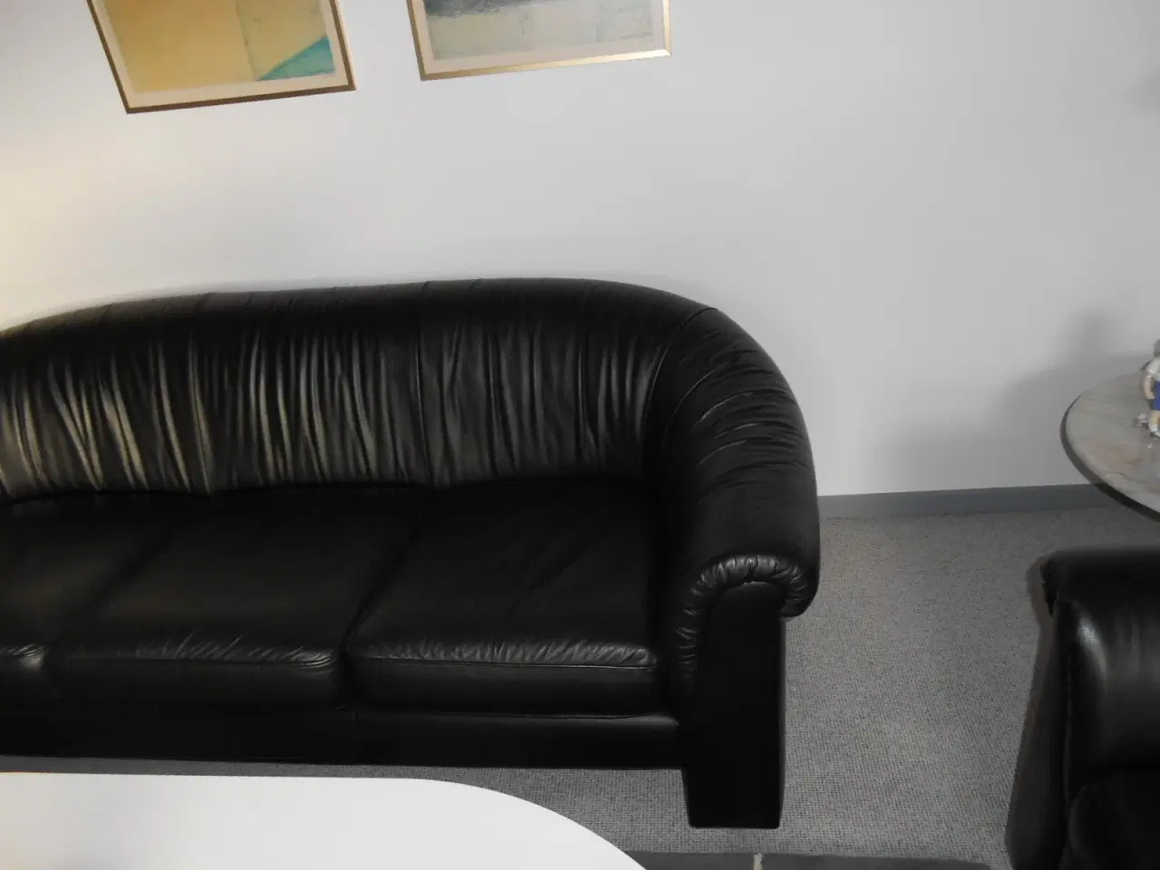 Billede 2 - Lædersofa i meget fin stad 3ps 