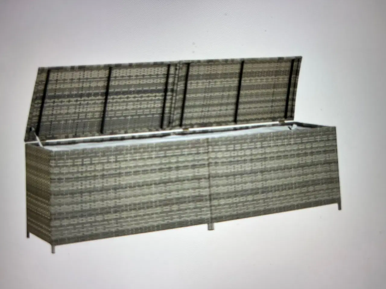 Billede 1 - Hyndeboks polyrattan grå