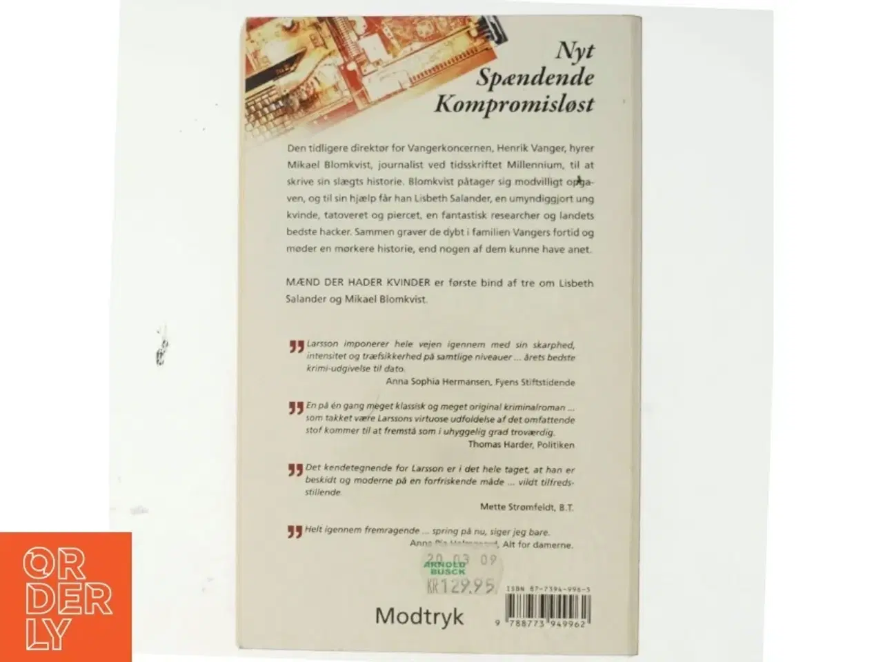 Billede 3 - Mænd der hader kvinder af Stieg Larsson, Stieg Larsson (Bog)