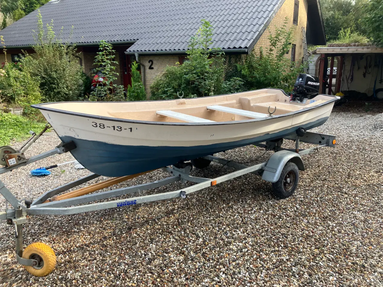 Billede 3 - Jolle +inreg.bådtrailer og motor årer redningsvest