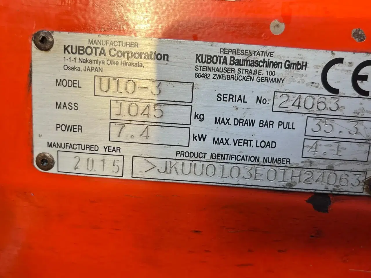 Billede 6 - Kubota U10-3 Halvautomatisk s30 fæste og 3 skovle.