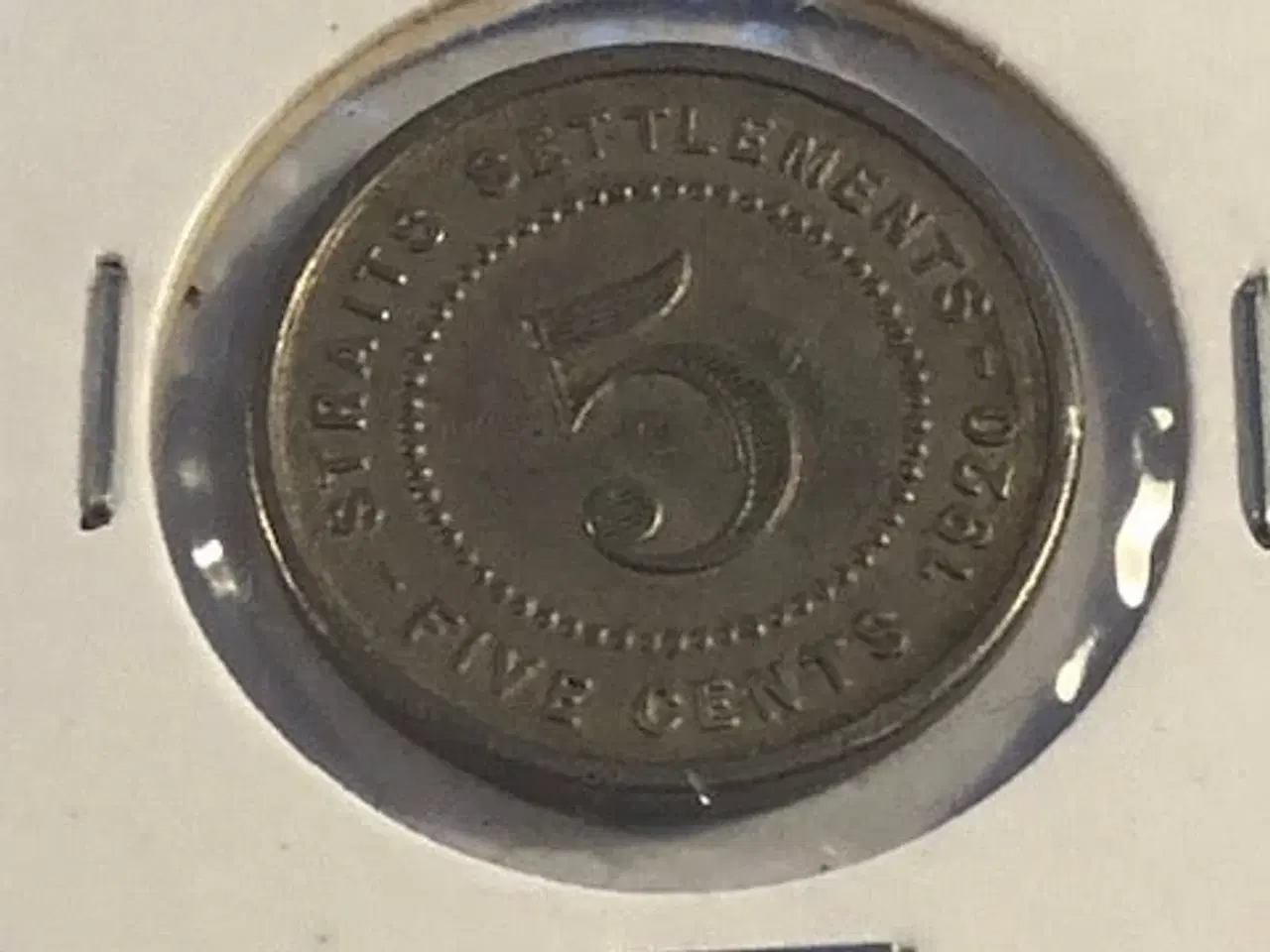 Billede 1 - 5 cents 1920 Straits Settlements