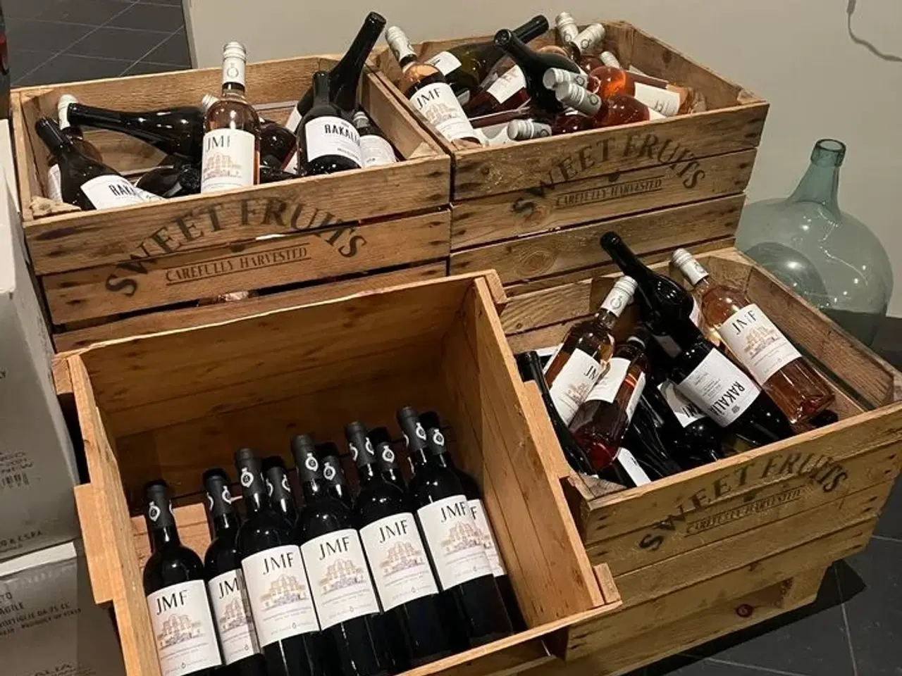 Billede 1 - 4 stk. Trækasser til vin (uden indhold)