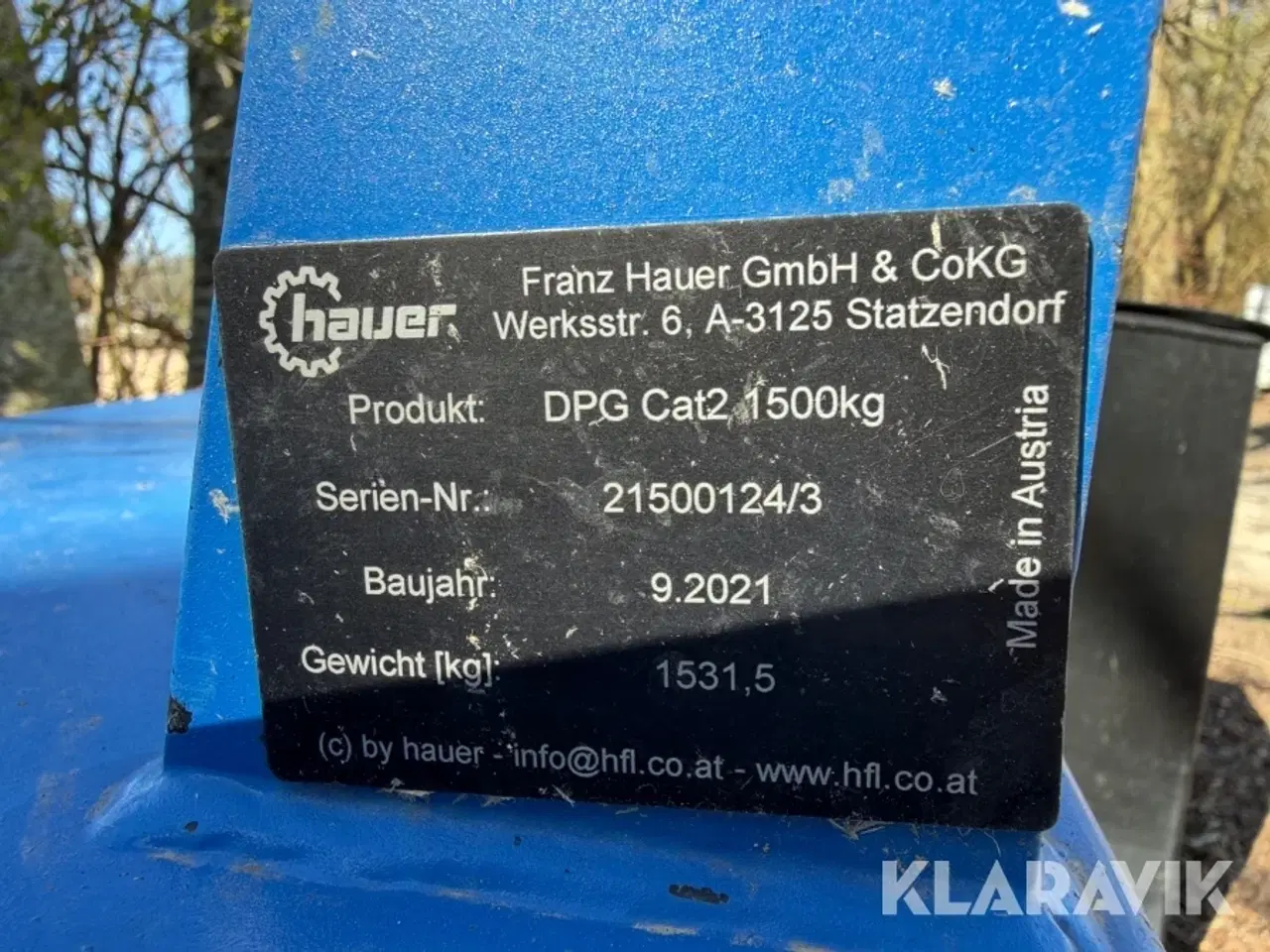 Billede 7 - Vægt Hauer DPG Cat2 1500 kg