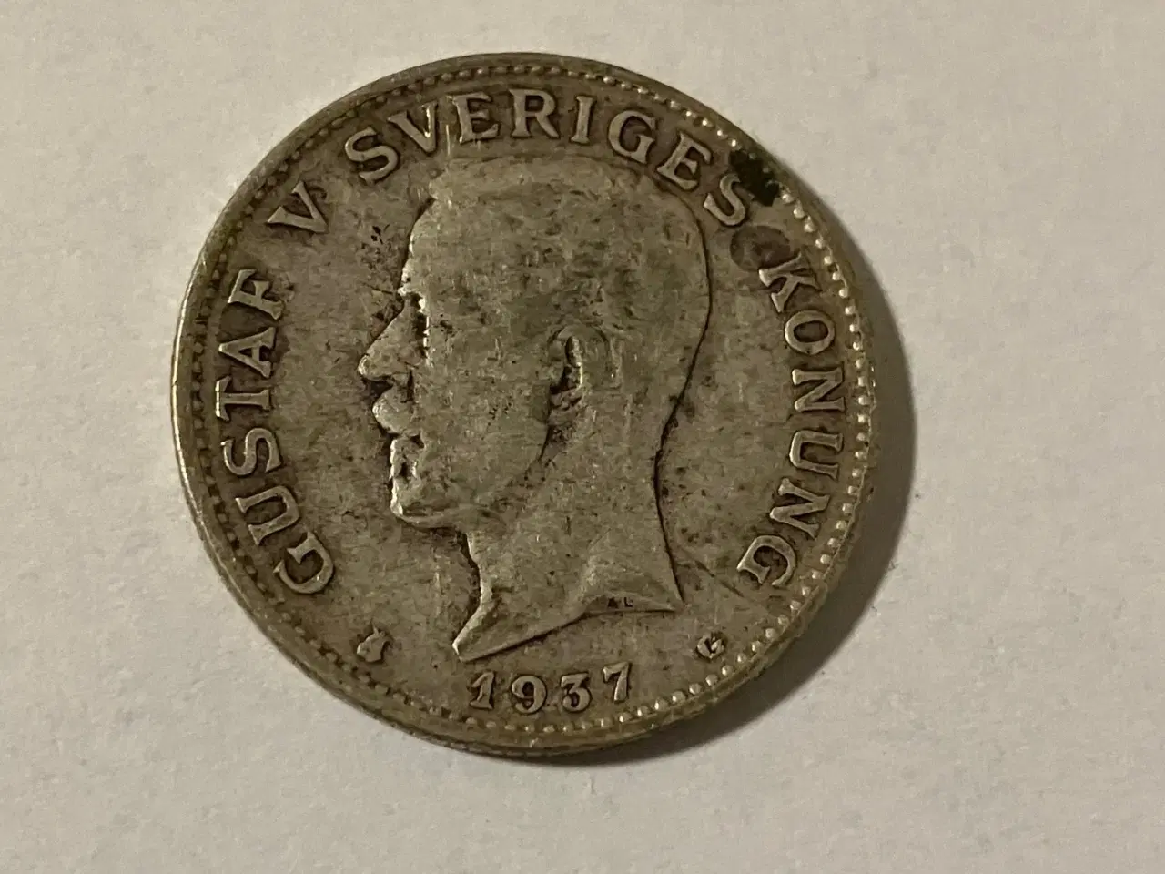 Billede 1 - 1 Krona 1937 Sweden - Silver