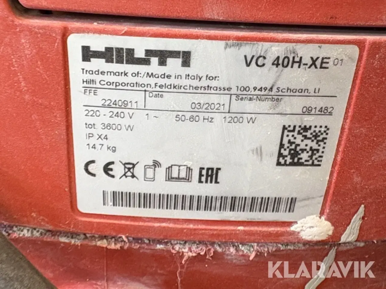 Billede 5 - Støvsuger Hilti VC 40H-XE