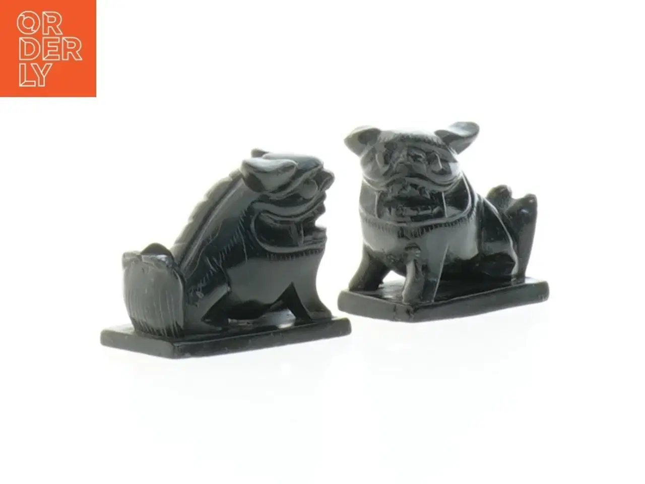 Billede 3 - Sorte figurer med Bulldog (str. 5 x 3 x 5 cm)