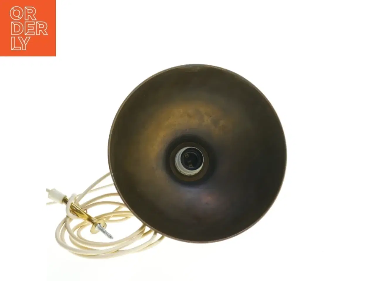 Billede 2 - Vintage kobber pendellampe (str. Ø 25,5 cm længde 44 cm)