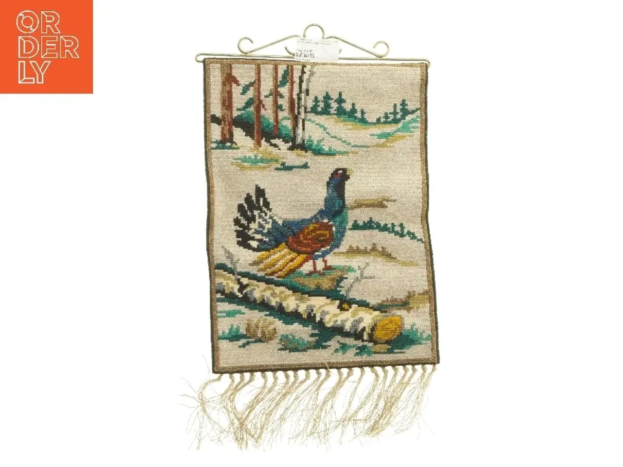 Billede 1 - Billedtæppe med fuglemotiv (str. 42x31 cm)