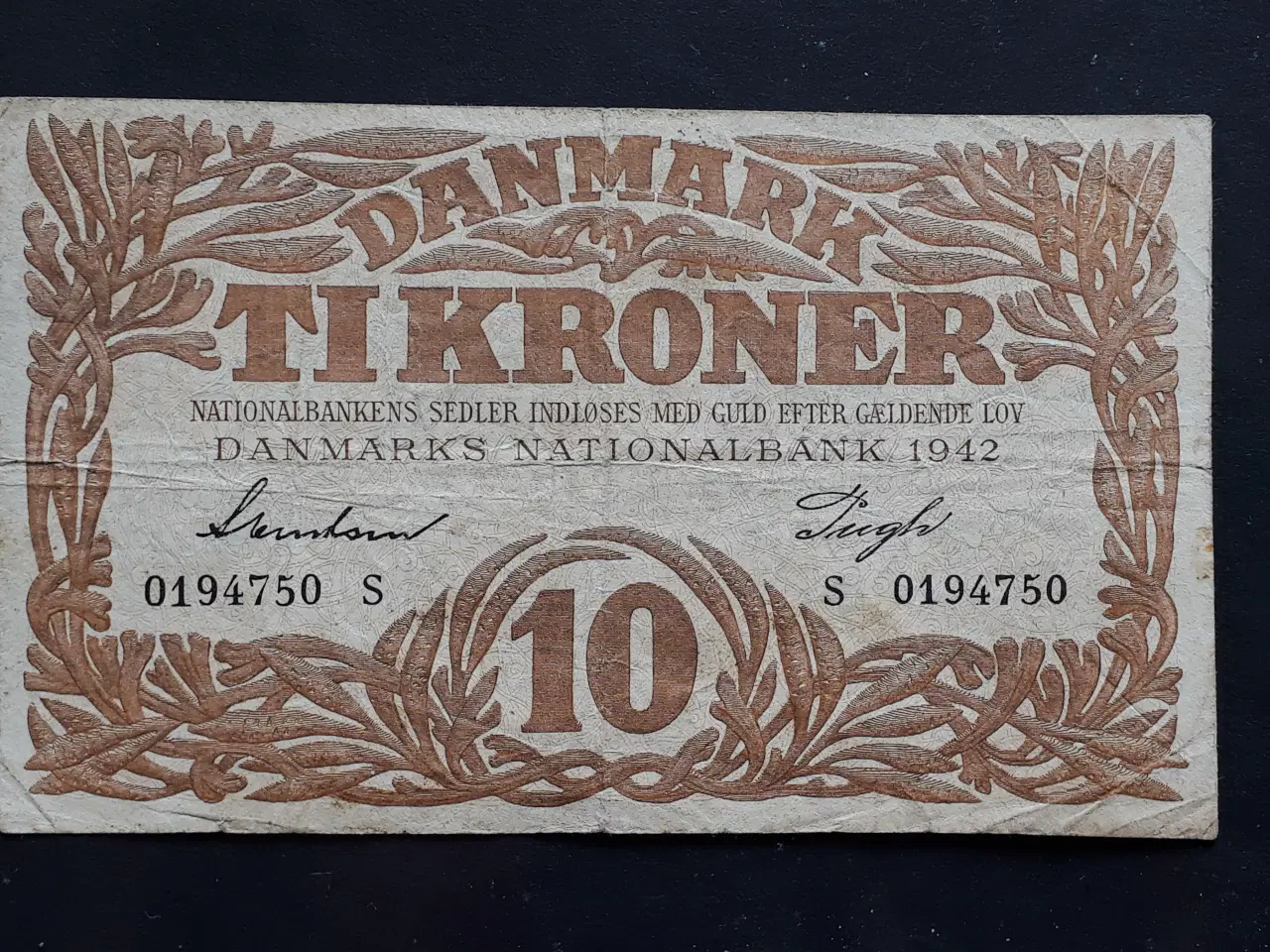 Billede 1 - Gammel 10 kr Seddel 